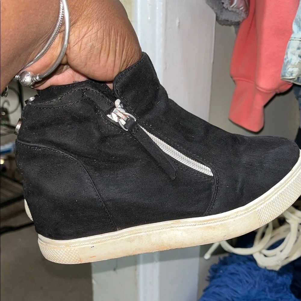 Steve Madden Black Women's Sneakers with Zipper